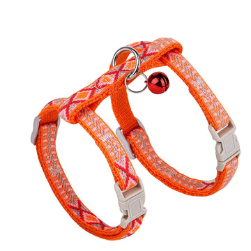 Nylon Cat Harness Vest Leash Lead For
