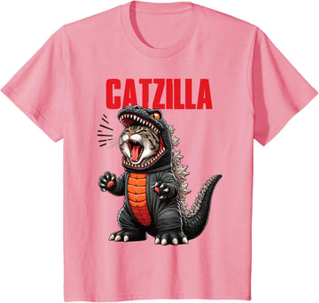 Cute Cat Kitty Catzilla For Cat Moms Cat Dads Pet Lovers T-Shirt