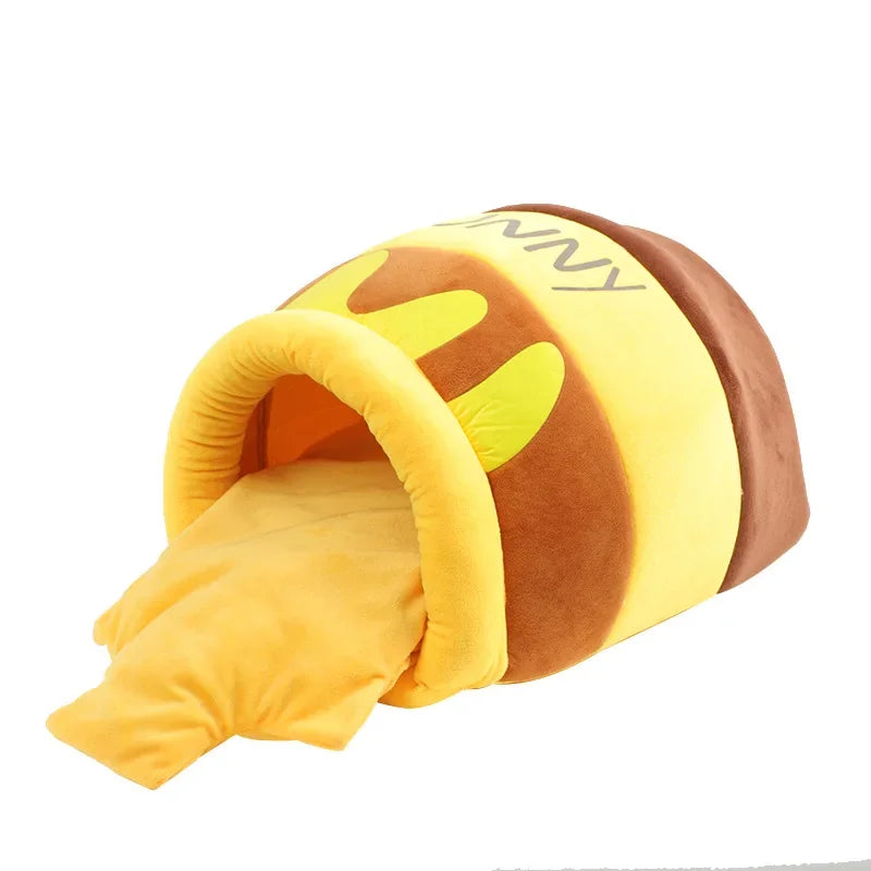 Super Soft Honey Pot Shaped Comfortable Kitten Bed